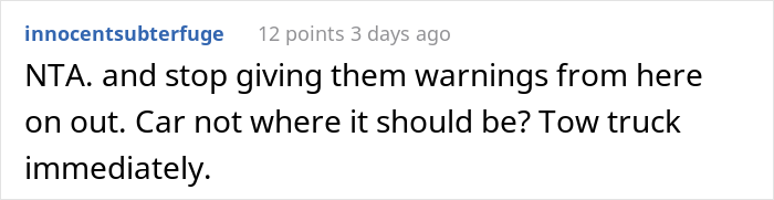 Entitled Neighbors Get Their Car Towed After Repeatedly Parking In Man&rsquo;s Driveway And Ignoring His Requests To Stop