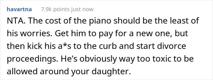 Mom Is Not Willing To Step Back When Her Husband Asks For More Time To Pay $6,000 For A New Piano For His Stepdaughter After He Smashed It Out Of Anger Mom Is Not Willing To Step Back When Her Husband Asks For More Time To Pay $6,000 For A New Piano For His Stepdaughter After He Smashed It Out Of Anger