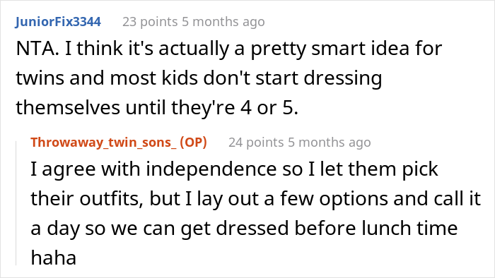 Mom Decided To Dress Her Twin Boys In Two Different Colors To Tell Them Apart, Cousin Goes "Ballistic" On Her