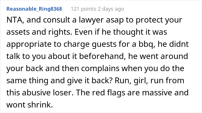 Woman Learns Her Husband Made Her Family Pay For A Cookout They Attended At His 'Luxurious' House While Her In-Laws Enjoyed It For Free