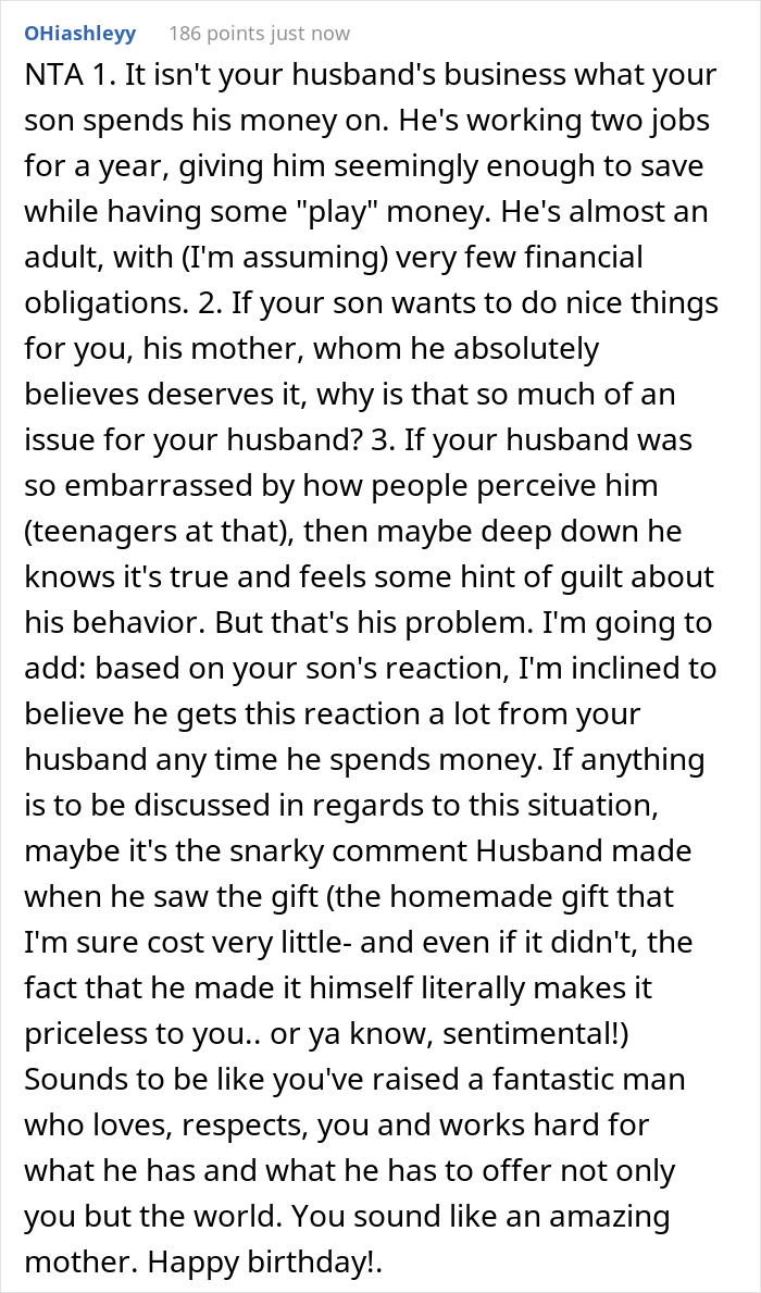 17 Y.O. Puts His Miserly Stepdad To Shame For Not Buying His Mom A Birthday Gift, Man Upset That His Wife Didn't Say Anything On His Benefit 17 Y.O. Puts His Miserly Stepdad To Shame For Not Buying His Mom A Birthday Gift, Man Upset That His Wife Didn't Say Anything On His Benefit