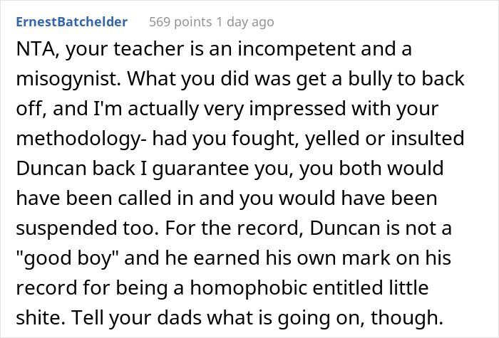"Weaponizing My Femininity": 15 Y.O. Girl Gets Called A Jerk For Throwing A Tantrum After Getting Regularly Harassed At School