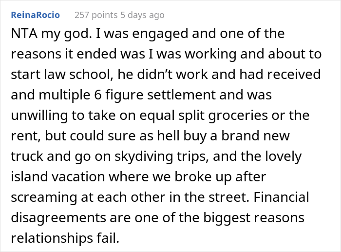 Husband Said No To Wife’s Personal Expenses After She Got A Huge Inheritance, But Didn’t Want To Share It To Pay Off His Student Loans Husband Said No To Wife’s Personal Expenses After She Got A Huge Inheritance, But Didn’t Want To Share It To Pay Off His Student Loans