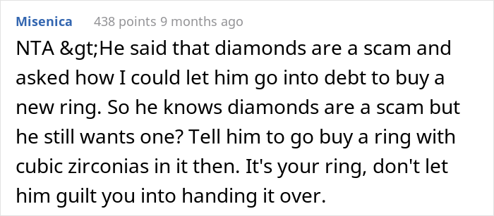 Mother Is Called 'Materialistic' After Refusing To Pass On Her Engagement Ring As An Heirloom Mother Is Called 'Materialistic' After Refusing To Pass On Her Engagement Ring As An Heirloom