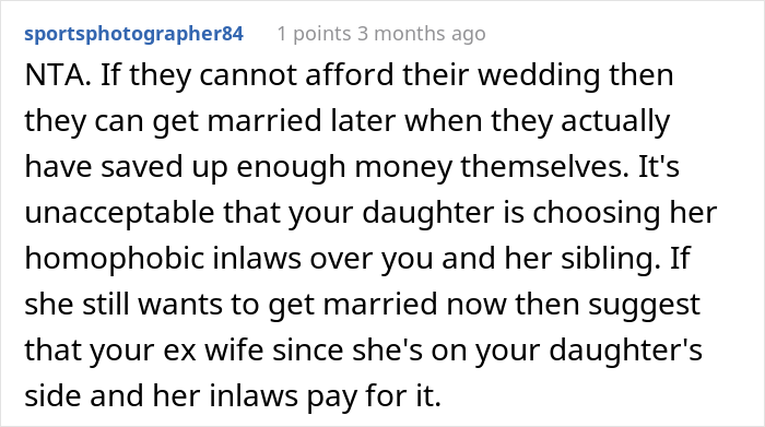 Bride Still Expects Her Father To Fund Her Wedding After Banning His Husband From Attending, Father Asks The Internet If He’s Wrong For Refusing To Pay Bride Still Expects Her Father To Fund Her Wedding After Banning His Husband From Attending, Father Asks The Internet If He’s Wrong For Refusing To Pay