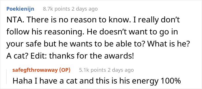 Woman Won't Give Her Boyfriend The Code To Her Gem-Filled Safe, Asks If She's In The Wrong Here After He Gets Mad