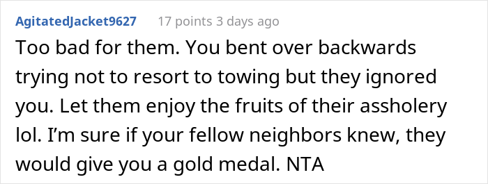 Entitled Neighbors Get Their Car Towed After Repeatedly Parking In Man&rsquo;s Driveway And Ignoring His Requests To Stop