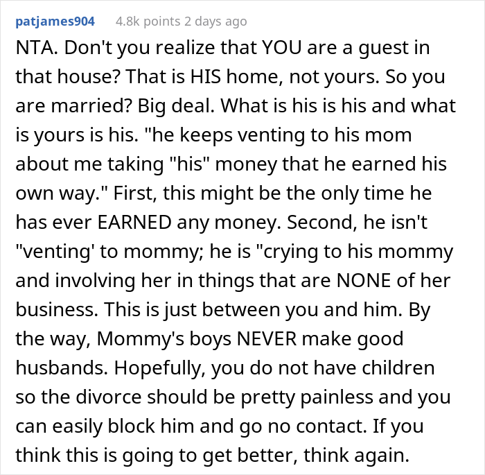 Woman Learns Her Husband Made Her Family Pay For A Cookout They Attended At His 'Luxurious' House While Her In-Laws Enjoyed It For Free