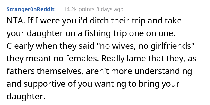 &ldquo;I Was Baffled&rdquo;: Argument Ensues After Friends Said Man Can&rsquo;t Take His 5-Year-Old Daughter On Their Annual Fishing Trip