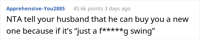 420ish Lbs Sister-In-Law Destroys Beloved Garden Swing After Being Asked Not To Sit In It Because Of Its Weight Limit, Family Drama Ensues