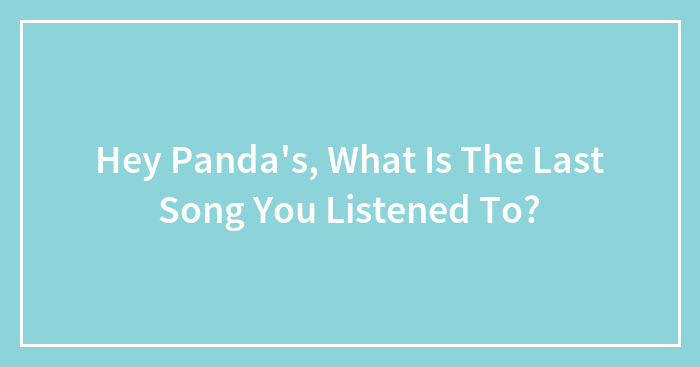 Hey Panda’s, What Is The Last Song You Listened To? (Closed)