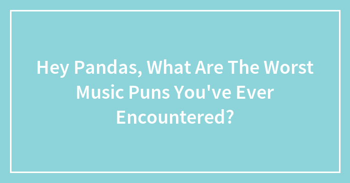 Hey Pandas, What Are The Worst Music Puns You’ve Ever Encountered? (Closed)
