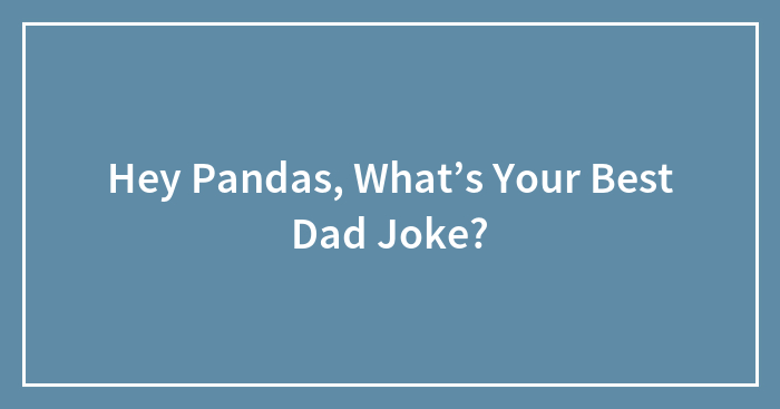 Hey Pandas, What’s Your Best Dad Joke? (Closed)