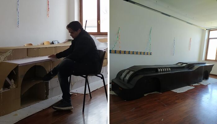 Batmobile In Recycled Cardboard!