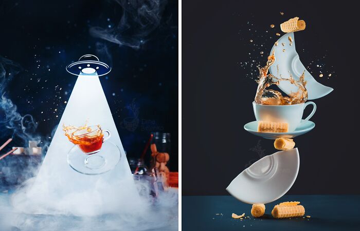 Frozen In Time: The Motion Of Coffee And Tea (5 Photographs)