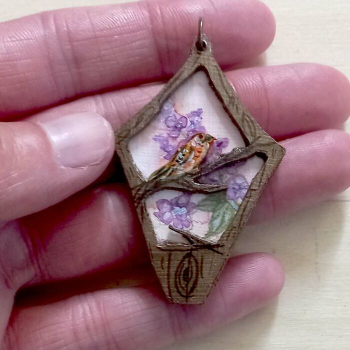 I Made Nature Inspired Wood Pendants