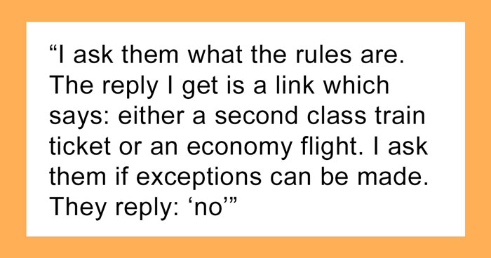 Guy Maliciously Complies After Company Demands He Take Economy-Class Plane Instead Of 1st-Class Train
