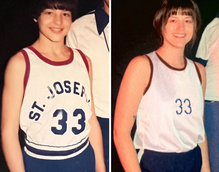 “Genetics Really Said Copy And Paste”: People Are Amazed At How Similar This Woman Looks To Her Dad In These 5 Recreation Photos “Genetics Really Said Copy And Paste”: People Are Amazed At How Similar This Woman Looks To Her Dad In These 5 Recreation Photos