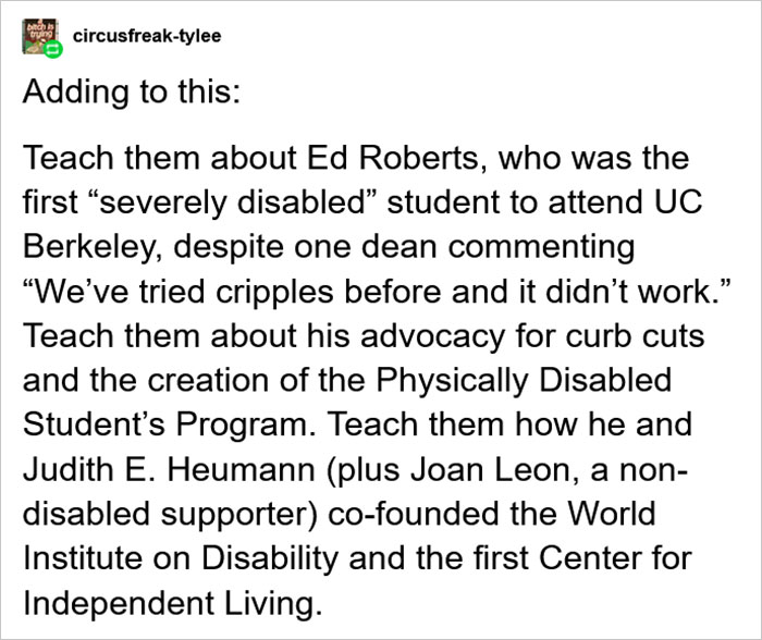 People Online Are Discussing Disability History After A Tumblr User Shares 6 Events That Are Not Talked About Enough From It People Online Are Discussing Disability History After A Tumblr User Shares 6 Events That Are Not Talked About Enough From It