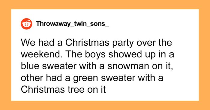 Mom Decided To Dress Her Twin Boys In Two Different Colors To Tell Them Apart, Cousin Goes “Ballistic” On Her