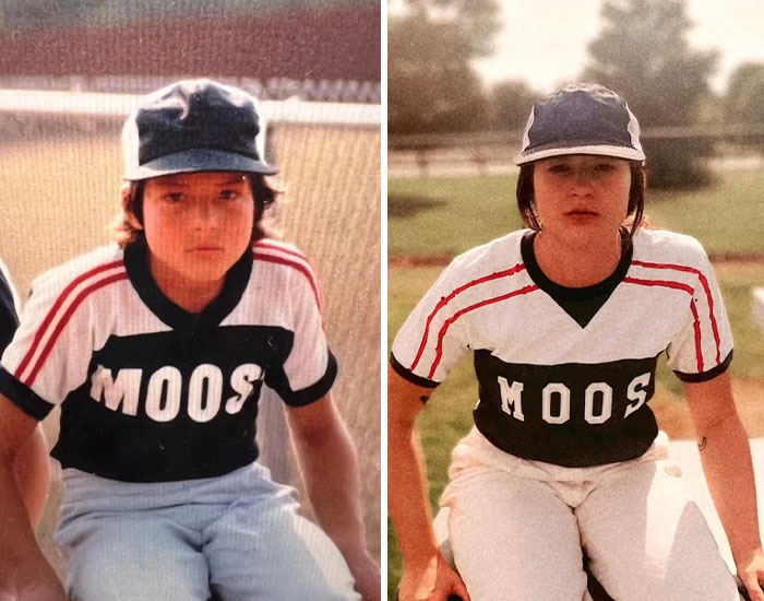 “Genetics Really Said Copy And Paste”: People Are Amazed At How Similar This Woman Looks To Her Dad In These 5 Recreation Photos “Genetics Really Said Copy And Paste”: People Are Amazed At How Similar This Woman Looks To Her Dad In These 5 Recreation Photos