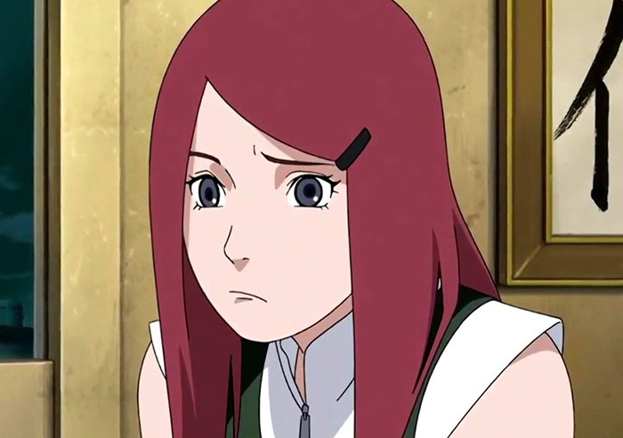 Anime character with long red hair looking pensively to the side, symbolizing fans' favorite female anime characters.