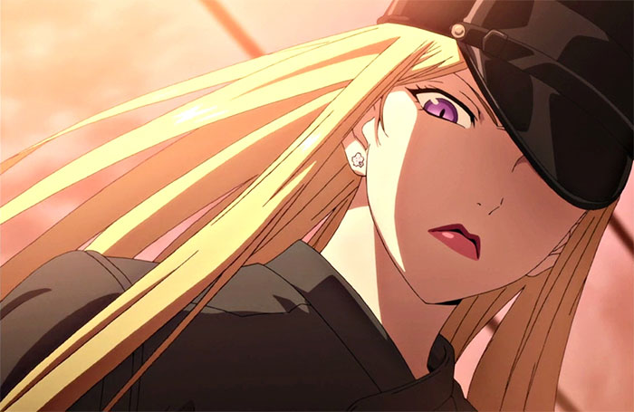 Blonde female anime character with a hat in a dramatic pose, representing favorite female anime characters.