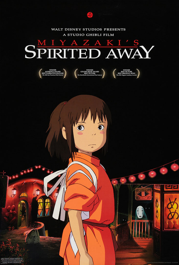 Anime poster featuring a young girl in an orange outfit standing in a mystical setting.