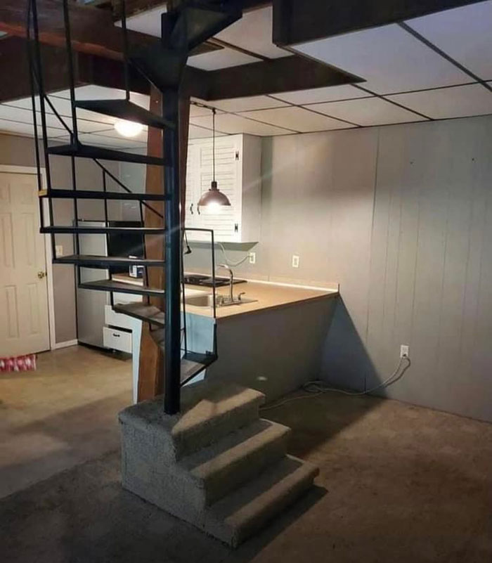 When You Aren’t 100% On Board With Spiral Stairs