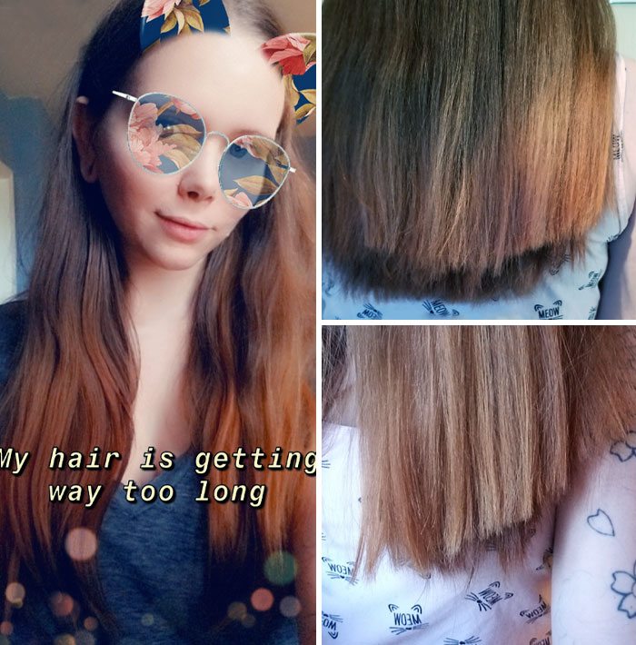 After 2 Years, I Finally Ventured To My Local Hair Salon And Left With Layers Of Disappointment. Before vs. After