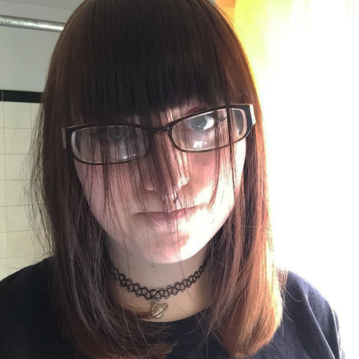 Went To Get My Bangs Cut, Came Home, And Brushed My Hair Out To Find This