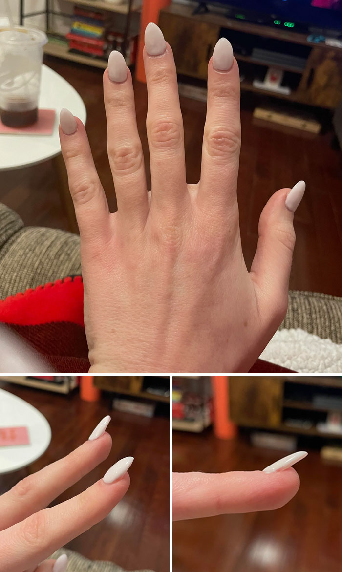 Needed A Pick Me Up, But I Feel Like I Got Screwed Over At The Nail Salon. These Look Whack, Right?