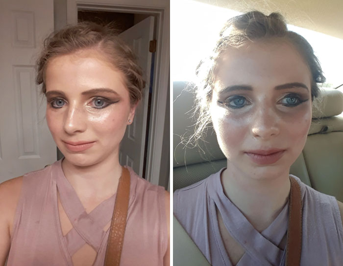 I Guess I Got What I Paid For With This Free Look. Asked Makeup Artist For Homecoming Makeup