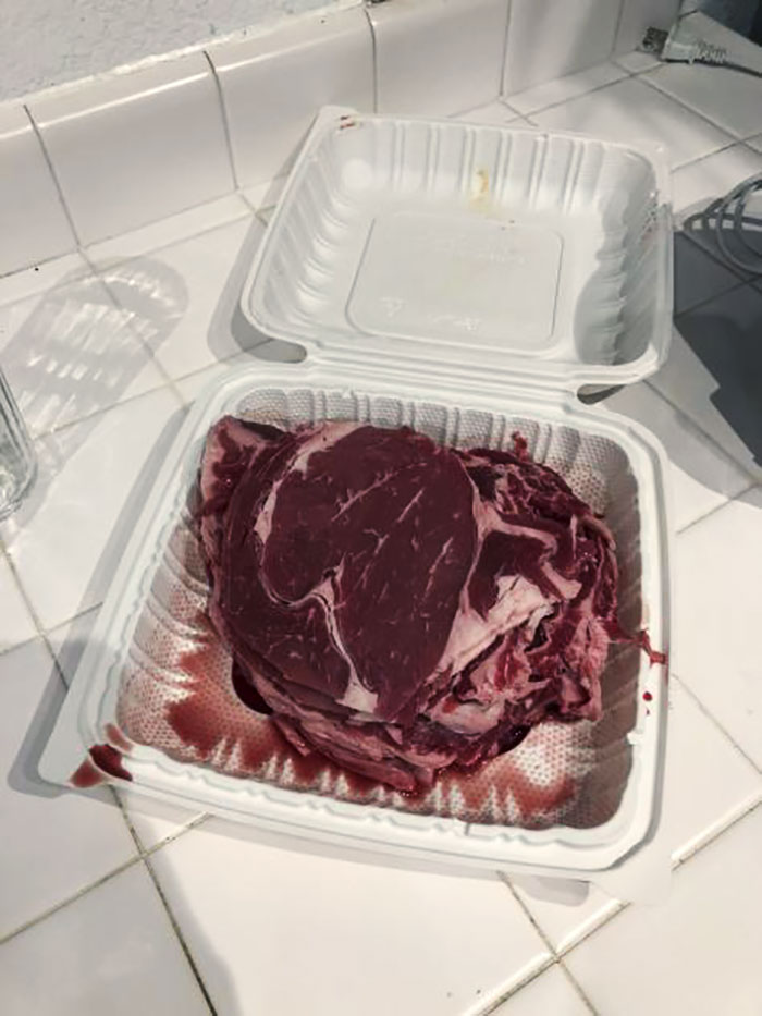 I Ordered DoorDash From A Local Burrito Place. Got Our Order, As Well As About 2 Lb Raw Beef
