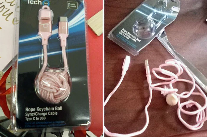 My Mom Bought This Charger And Keychain