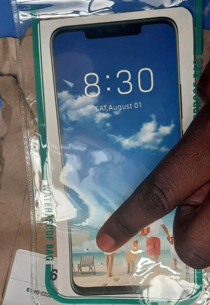 I Ordered A Waterproof Phone Pouch, Seller Stapled On It Directly