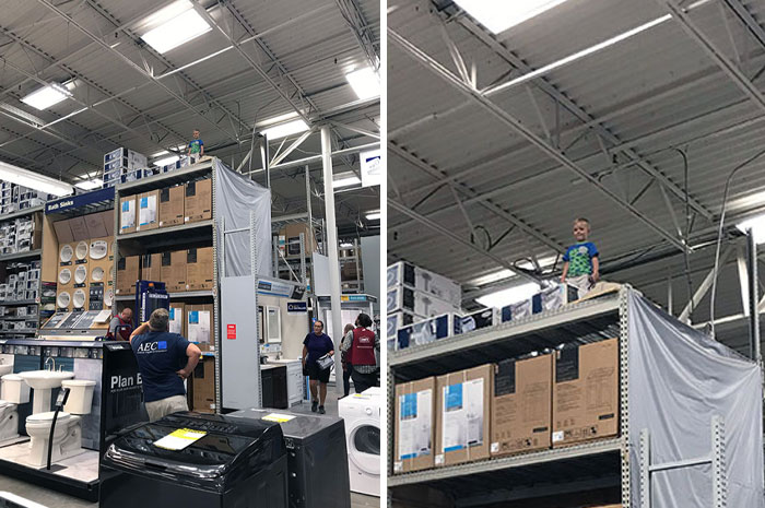 I Heard This Kid Yelling For His Dad At Lowe’s. I Went Looking For Him And
