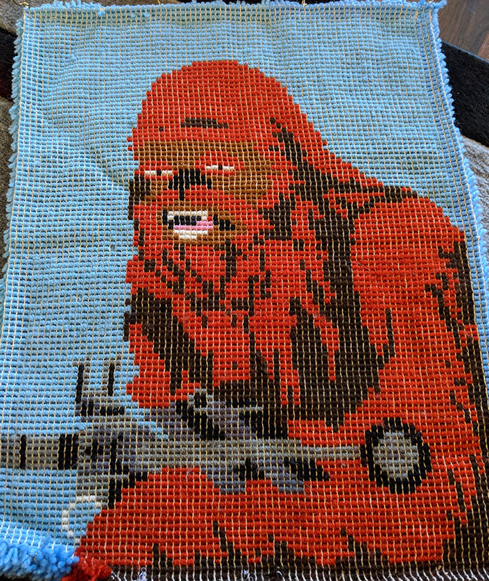 My Grandma Made This Chewbacca Bath Mat Because She Knows I Like Star Wars