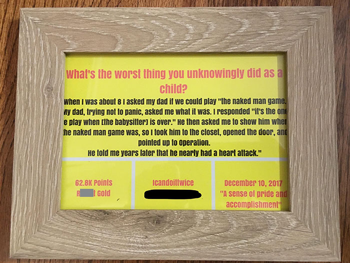 My Brother Gave Me A Framed Photo Of My Most Upvoted Comment Of All Time For Secret Santa This Year