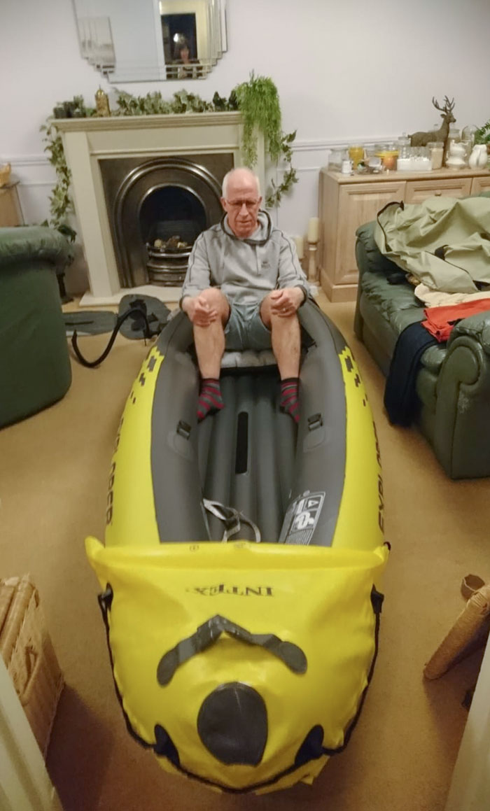 Today My Father's Birthday Present Arrived. For His Cancelled Holiday. He Couldn't Resist Blowing It Up