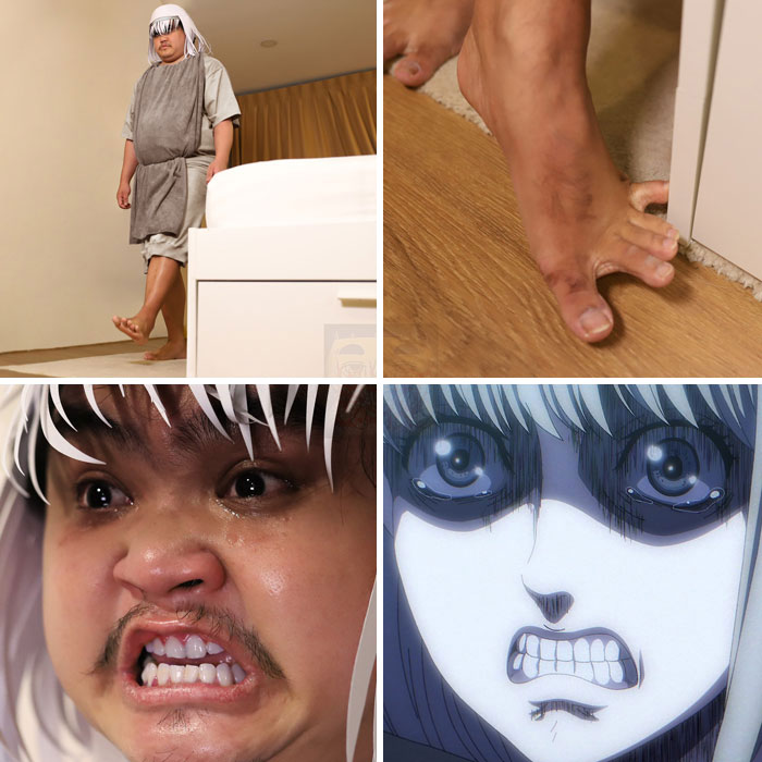 Man cosplay Ymir from Attack on Titan