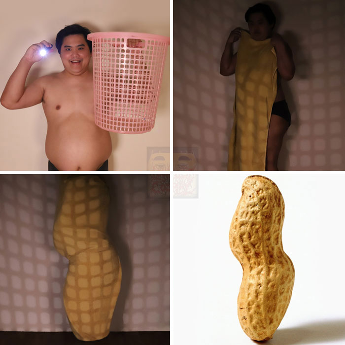 Man cosplay peanut