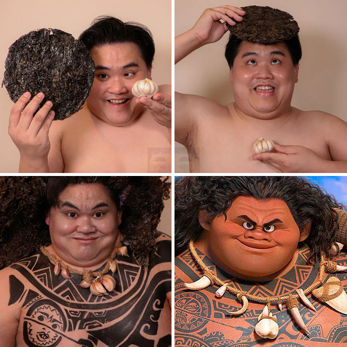 Man cosplay Maui from Moana
