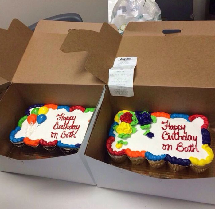 When You Order Two Cakes With "Happy Birthday" On Them But Get This Instead