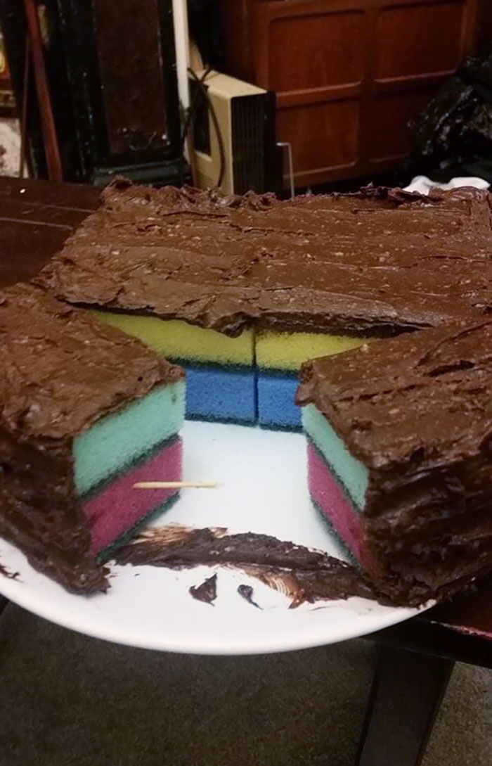 My Girlfriend Wanted A Sponge Cake. Still Not Sure What's The Problem 