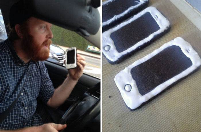 Baked Some iPhone Cookies To Trick Cops Into Pulling Me Over, Then I Just Take A Bite And Ask If Cookies Are Against The Law