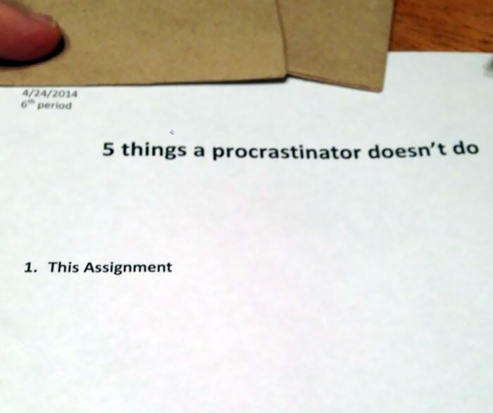 My Wife Is An English Teacher. She Gave This Student An A For This Assignment