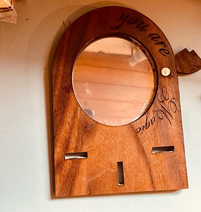 Carved Goblincore Mirror For My Little On Glowforge Carved Goblincore Mirror For My Little On Glowforge