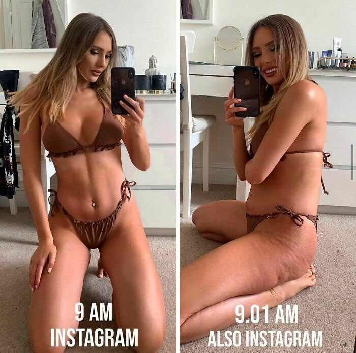 Influencer Shows Both 'Perfect' And Unedited Photos On Instagram So People Know The Whole Truth