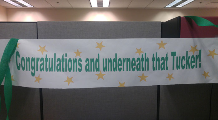 Congratulations To Tucker I Guess?